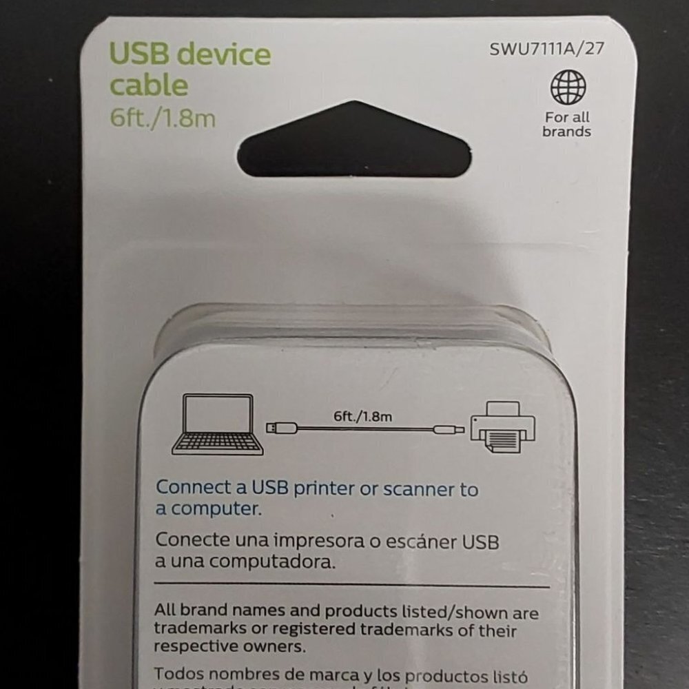 Philips USB 2.0 Device Cable - 6ft - Picture 4 of 8